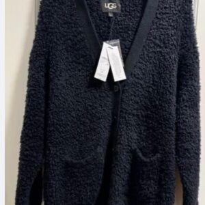 UGG Women's Sherell Cloudfluff
Cardigan Sweater, Black, XL new with tags